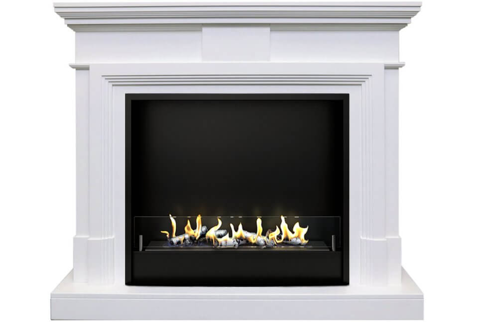 Биокамин в портале Firezo Coventry white, стандарт