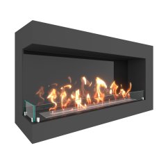 Биокамин угловой SteelHeat GRAND 600 левый