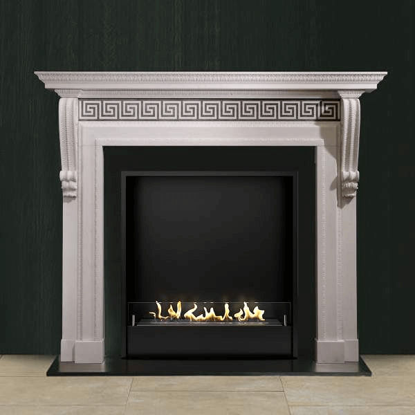 Биокамин в мраморном портале Firezo Alto